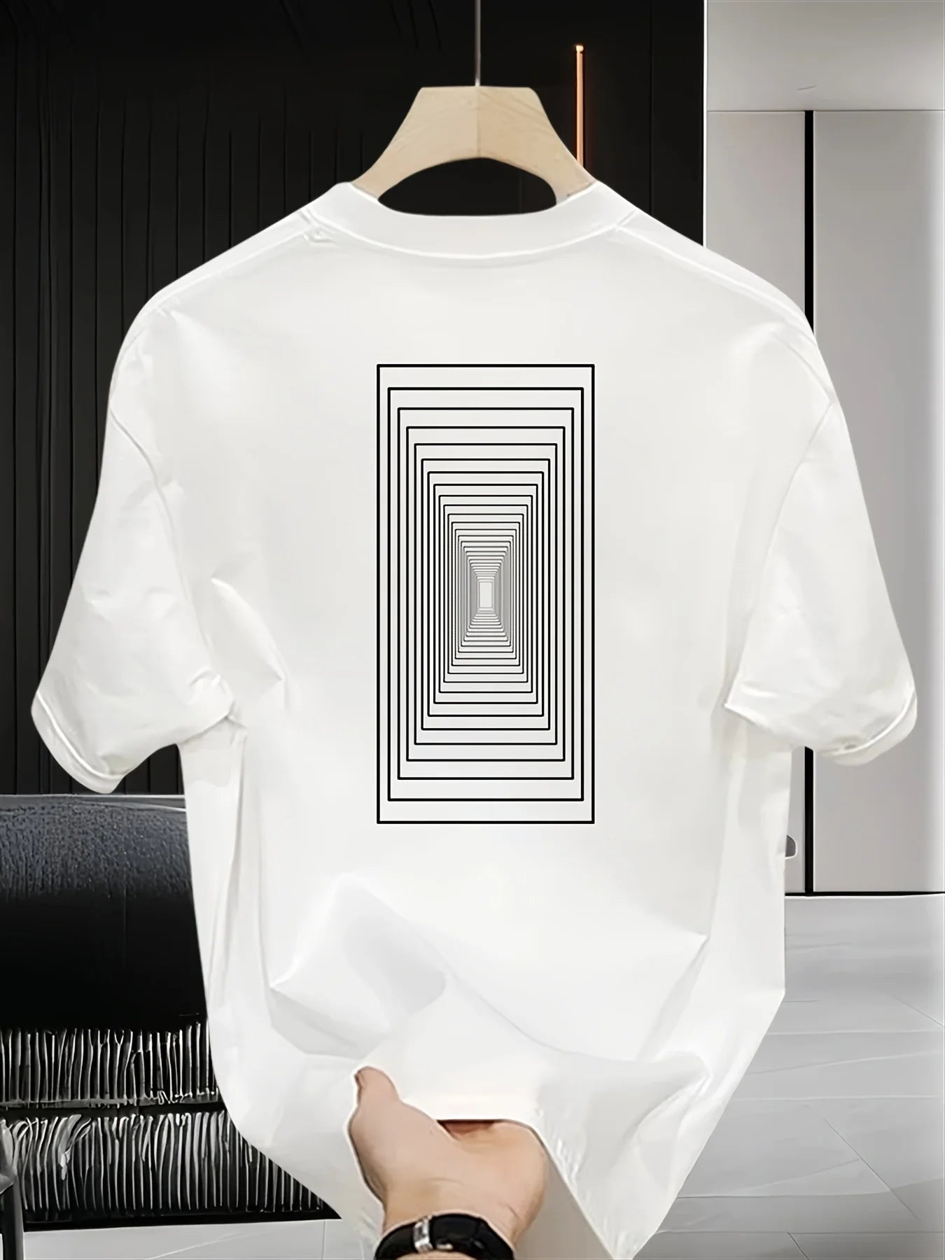 Men's Graphic Pattern Printed T-shirt, Pure Cotton for Both Men and Women, Short-sleeved, Casual, Loose and Versatile Style