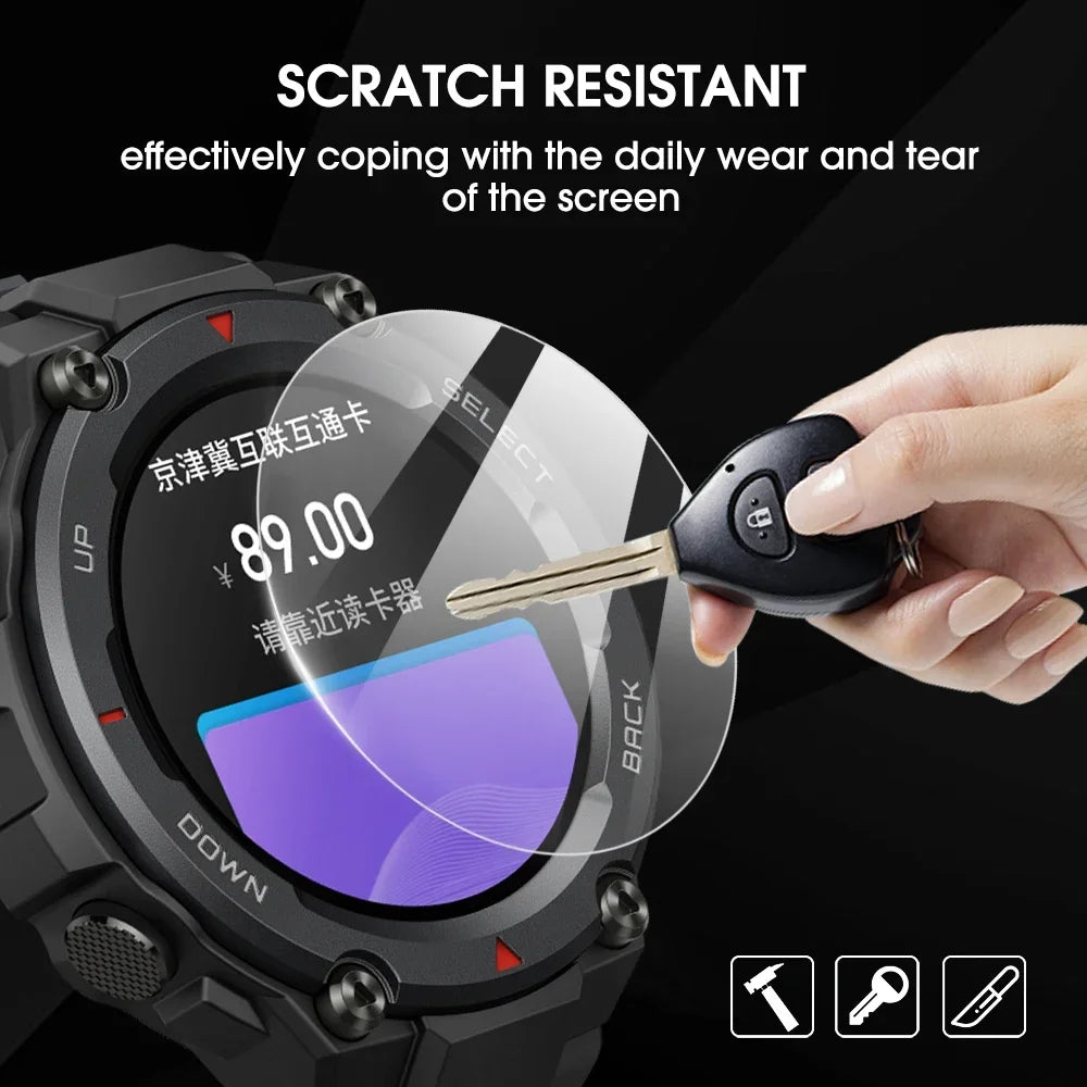 Tempered Glass for Huami Amazfit T-rex 3 2 Pro Smart Watch HD Clear Screen Protector Film for Amazfit T-rex2 T-rex3 Accessories