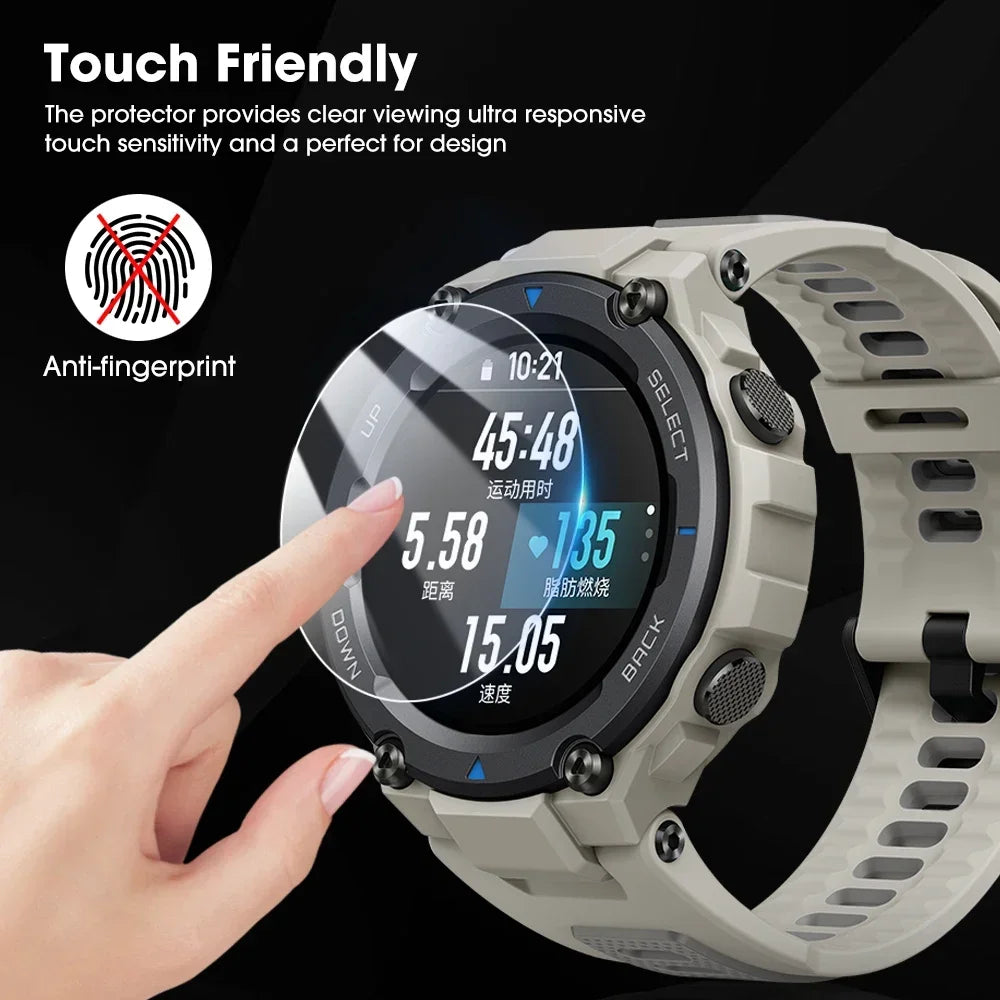 Tempered Glass for Huami Amazfit T-rex 3 2 Pro Smart Watch HD Clear Screen Protector Film for Amazfit T-rex2 T-rex3 Accessories