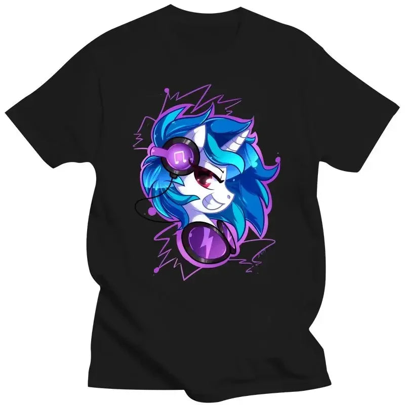 Retro Dj Headphones T Shirt Graphic Streetwear Short Sleeve O-Neck Harajuku Music Techno T-shirt Funny Men Clothing for Ladies