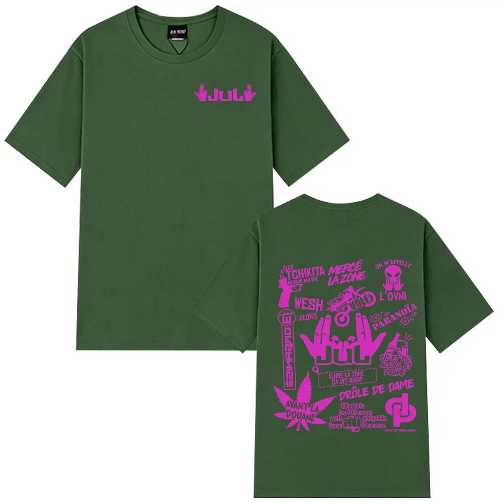 Rapper Jul Graphic T Shirt Men's Women Clothing Fashion Hip Hop T-shirt Casual Cotton O-Neck Short Sleeve Oversized T-shirts