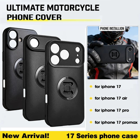 Phone holder Mobile Phone Case for iPhone 17 17Pro 17Air  17ProMax Motorcycle/Bike Moto Mount Cell Phone Cover Shockproof Case