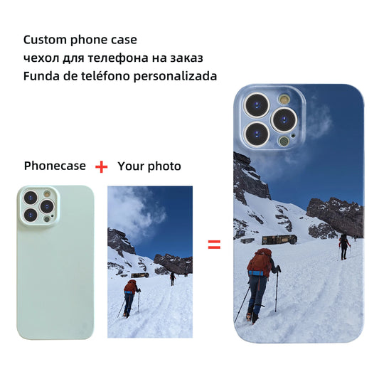 Customized Film Hard Phone Case for iPhone 16 e 15 14 13 12 Pro Max Plus  X XR XS 11 Cover Personalized Design Picture DIY Photo