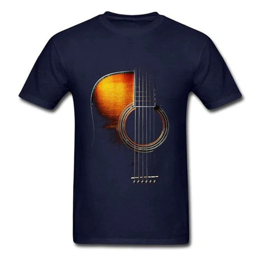 Men's Guitar Graphic T Shirt 3D Print Music Guitar Short Sleeve T-Shirt Tops Summer Casual Crew Neck Tees Oversize Men Clothing