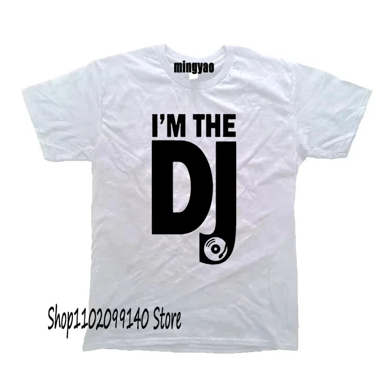 Retro Dj Headphones T Shirt Graphic Streetwear Short Sleeve O-Neck Harajuku Music Techno T-shirt Funny Men Clothing for Ladies
