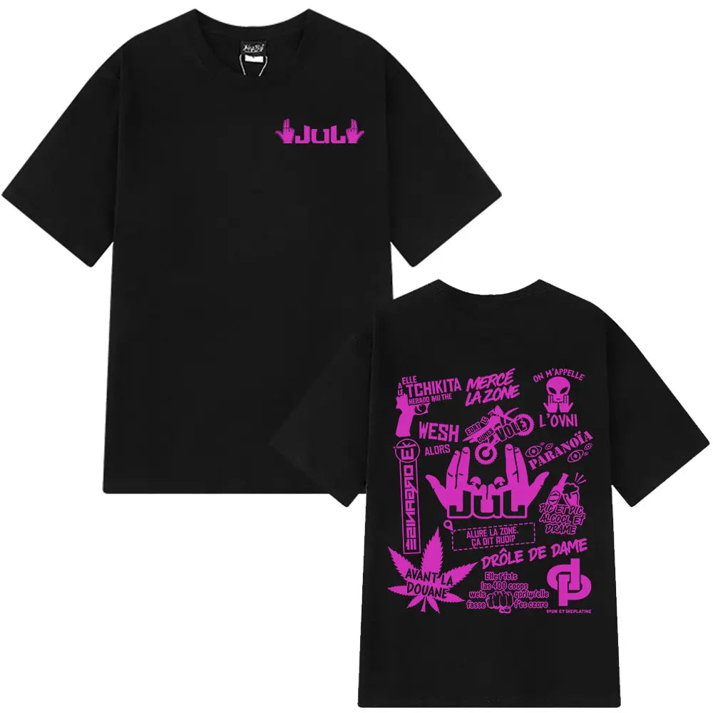 Rapper Jul Graphic T Shirt Men's Women Clothing Fashion Hip Hop T-shirt Casual Cotton O-Neck Short Sleeve Oversized T-shirts