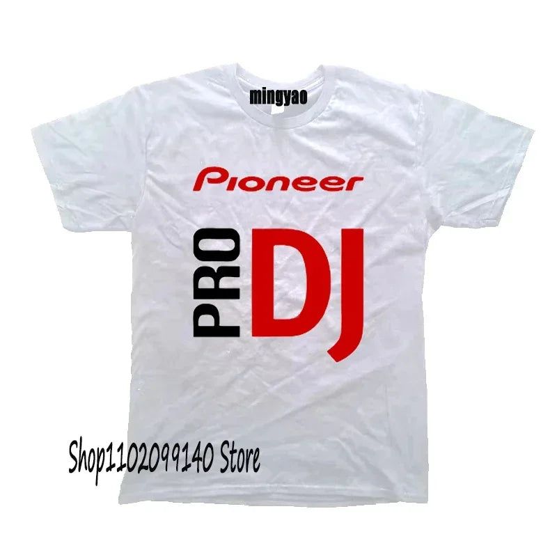 Retro Dj Headphones T Shirt Graphic Streetwear Short Sleeve O-Neck Harajuku Music Techno T-shirt Funny Men Clothing for Ladies