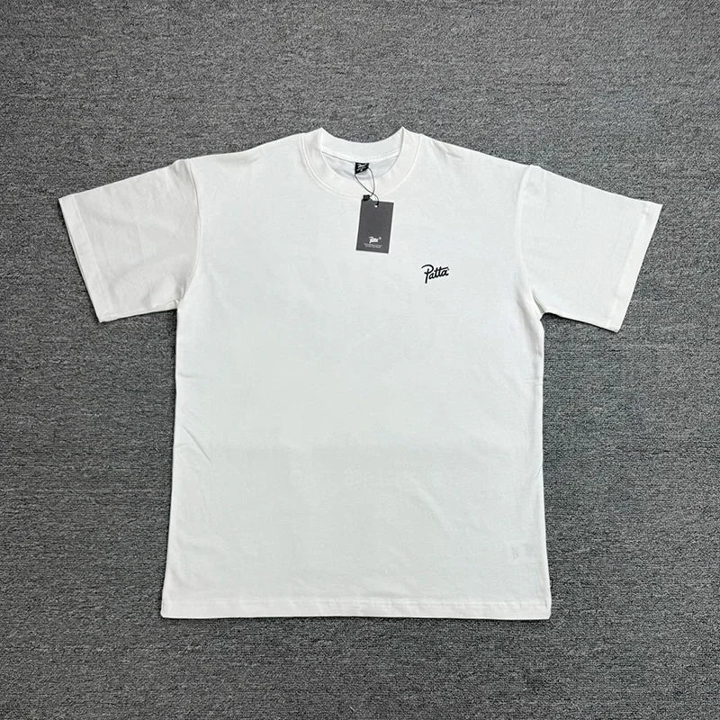2026 Summer Graphics Logo Print Patta T Shirts Tee High Quality Cotton Black White Loose Top Casual Couple T-Shirt For Men Women