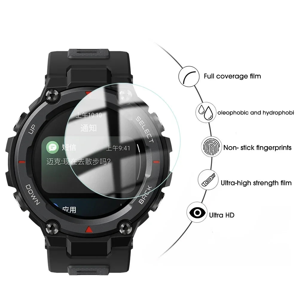 Tempered Glass for Huami Amazfit T-rex 3 2 Pro Smart Watch HD Clear Screen Protector Film for Amazfit T-rex2 T-rex3 Accessories